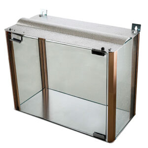בית חנוכייה רחב מהודר מאלומיניום וזכוכית 50X25X60