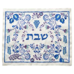 כיסוי חלה בד מהודר עם ריקמה 52X42 ס"מ