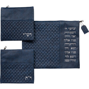 סט טלית תפילין רש"י ר"ת דמוי עור 34X40 ס"מ