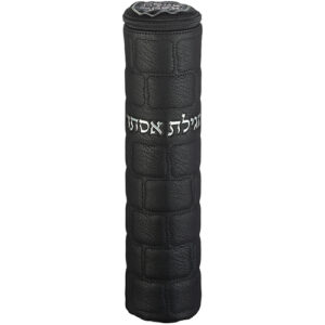 תיק למגילת אסתר פיו עם אותיות בולטות עבור קלף 31 ס"מ