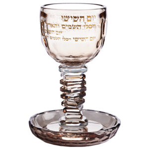 כוס קידוש קריסטל רוז גולד יום השישי תכולה 100 מ"ל